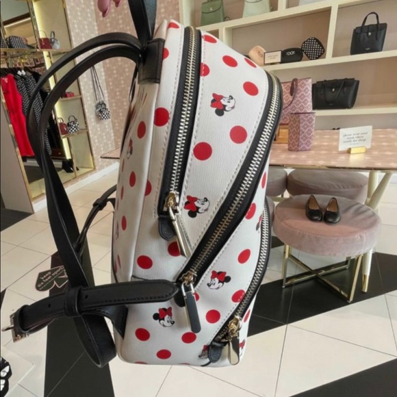 DISNEY KATE SPADE MINNIE MOUSE POLKA DOT BACKPACK! - Picture 5 of 7